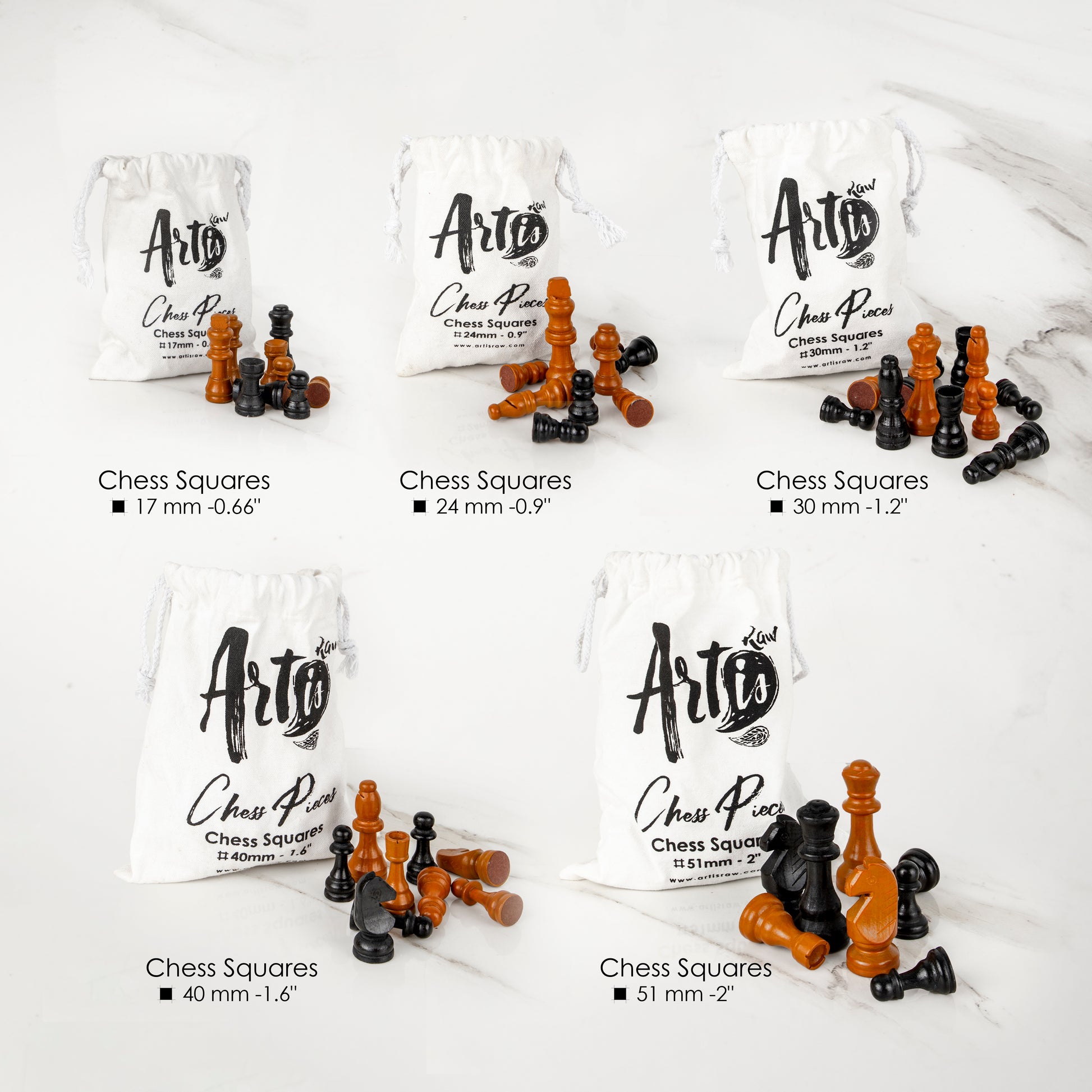 Handmade Olive Wood Chess Pieces – Artisan Set - ArtisRaw