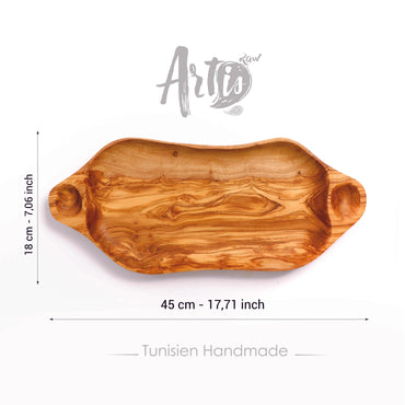 Large Handmade Wood Serving Platter - ArtisRaw
