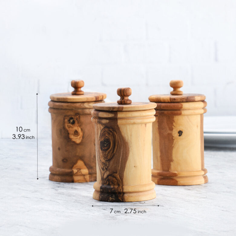 Spice Jar Olive Wood - ArtisRaw
