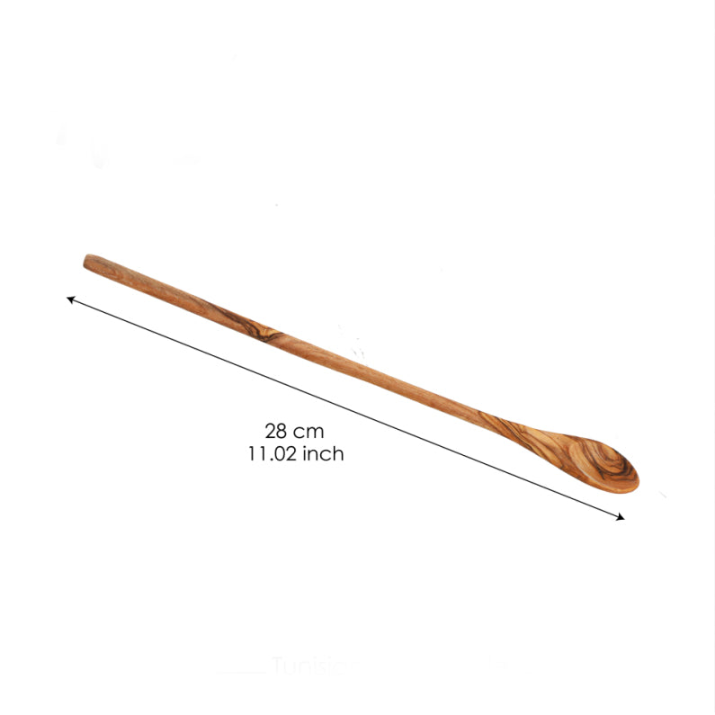 Long Handle Iced Tea Spoon Olive Wood - ArtisRaw