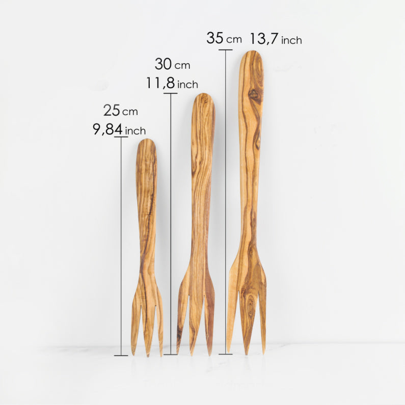 Salad Fork Handmade from Olive Wood - ArtisRaw