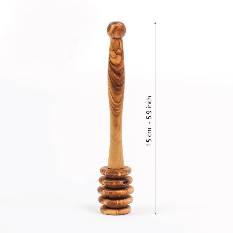 Handmade Olive Wood Honey Dipper – Tunisian Craftsmanship - ArtisRaw