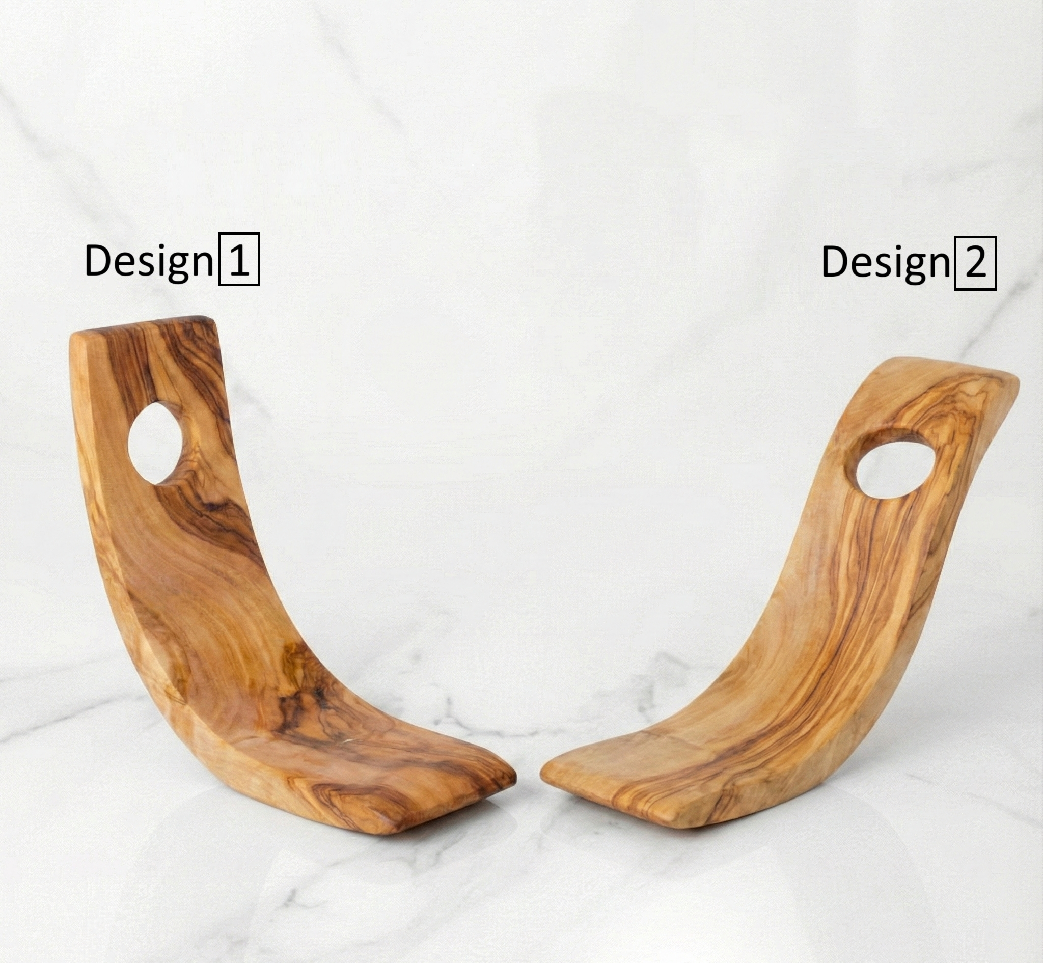 Olive Wood Balancing Wine Bottle Holder – Single Bottle Stand, 2 Designs - ArtisRaw