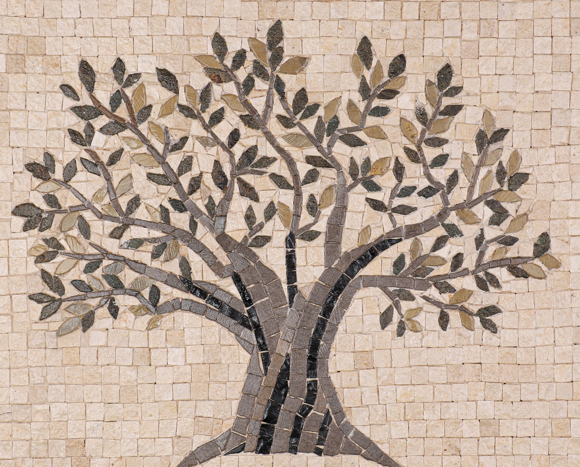 Olive-Tree Roman Decorative Mosaic Tile Panel - ArtisRaw