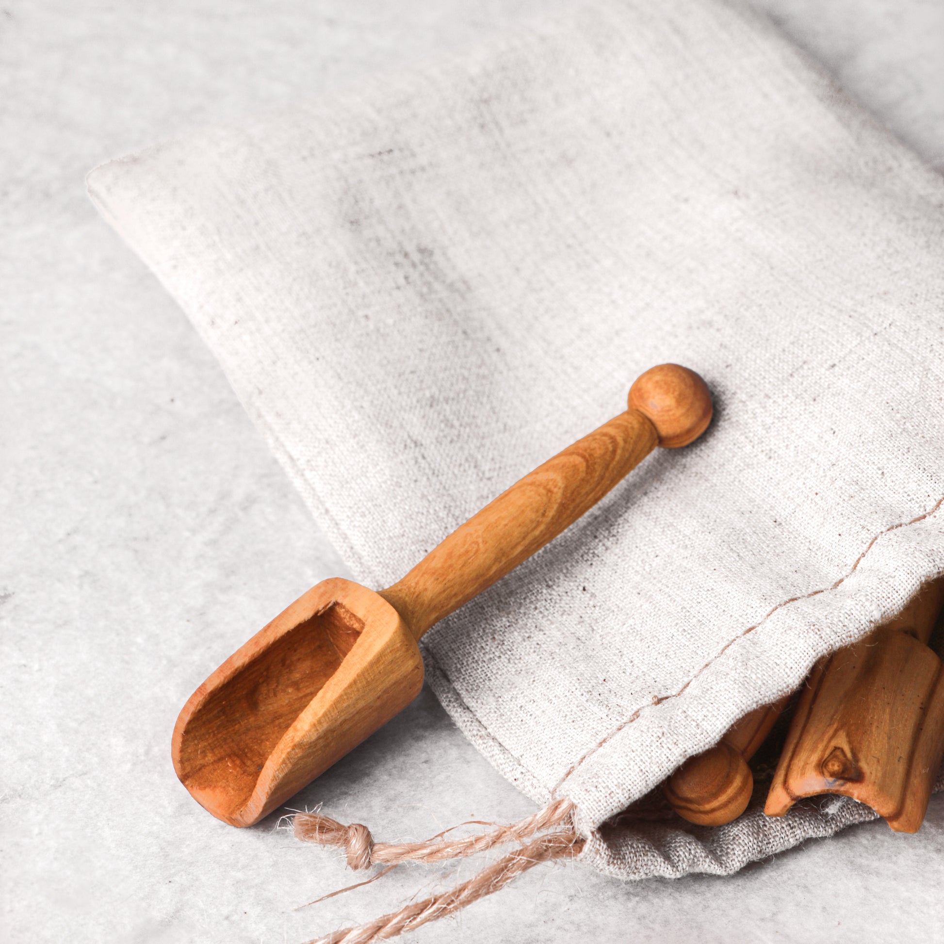 Small Scoop Olive Wood - ArtisRaw