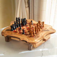 Rustic Square Chess Board With Storage - ArtisRaw