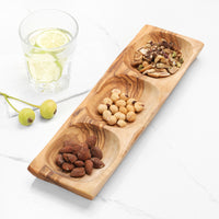 Divided Dish Handmade from Olive Wood - ArtisRaw
