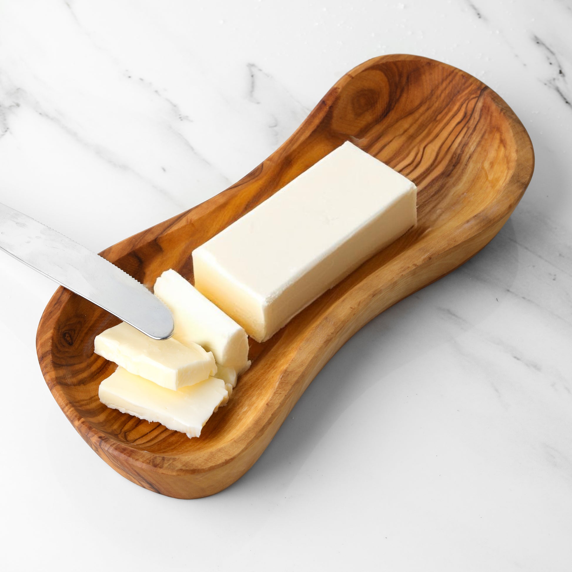Butter Dish Olive Wood - ArtisRaw