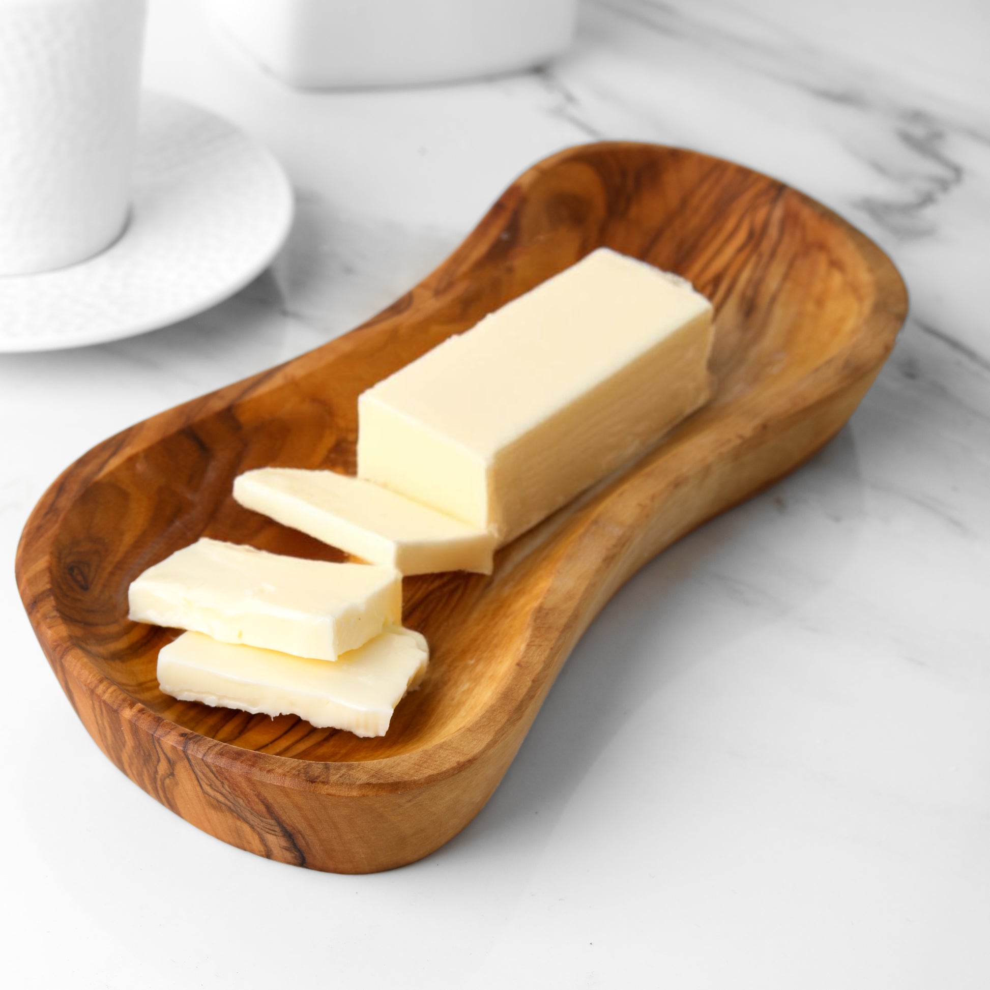 Butter Dish Olive Wood - ArtisRaw