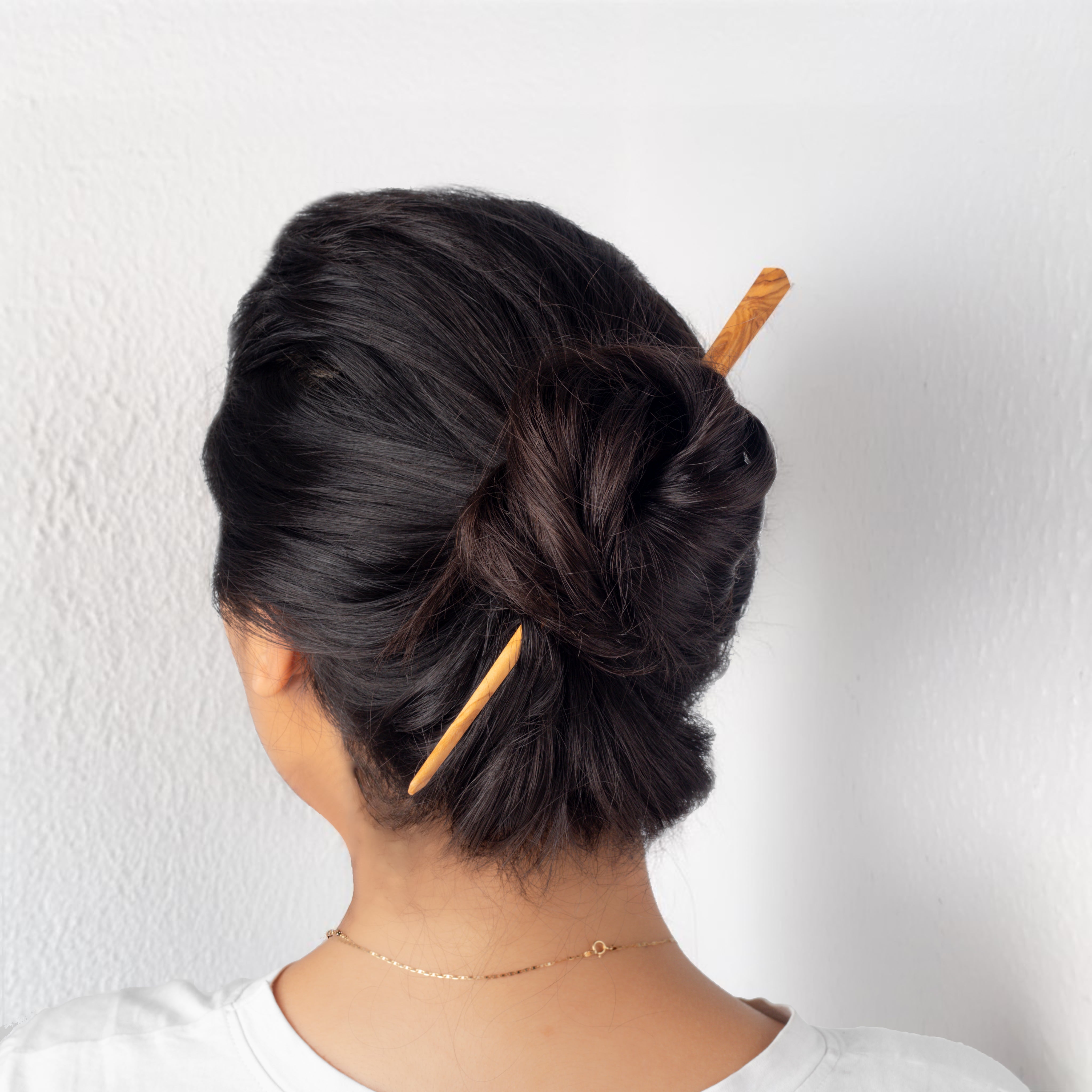 Handcrafted Olive Wood Hairpin - ArtisRaw
