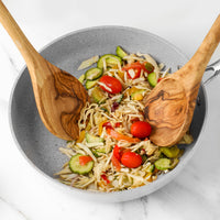 Olive wood cooking spoon 40cm long handle handmade Tunisia