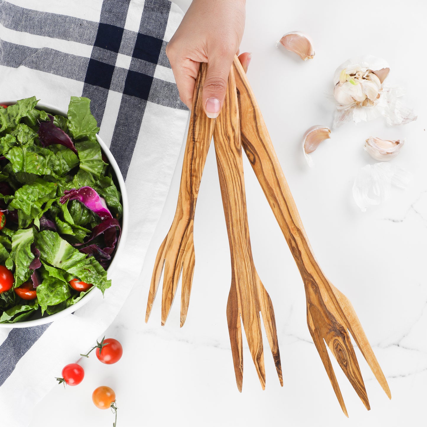 Salad Fork Handmade from Olive Wood - ArtisRaw