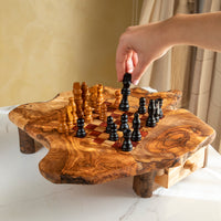Rustic Square Chess Board With Storage - ArtisRaw