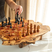 Rustic Square Chess Board With Storage - ArtisRaw