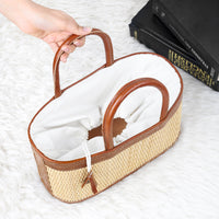 Handmade Top Handle Straw Bag - ArtisRaw