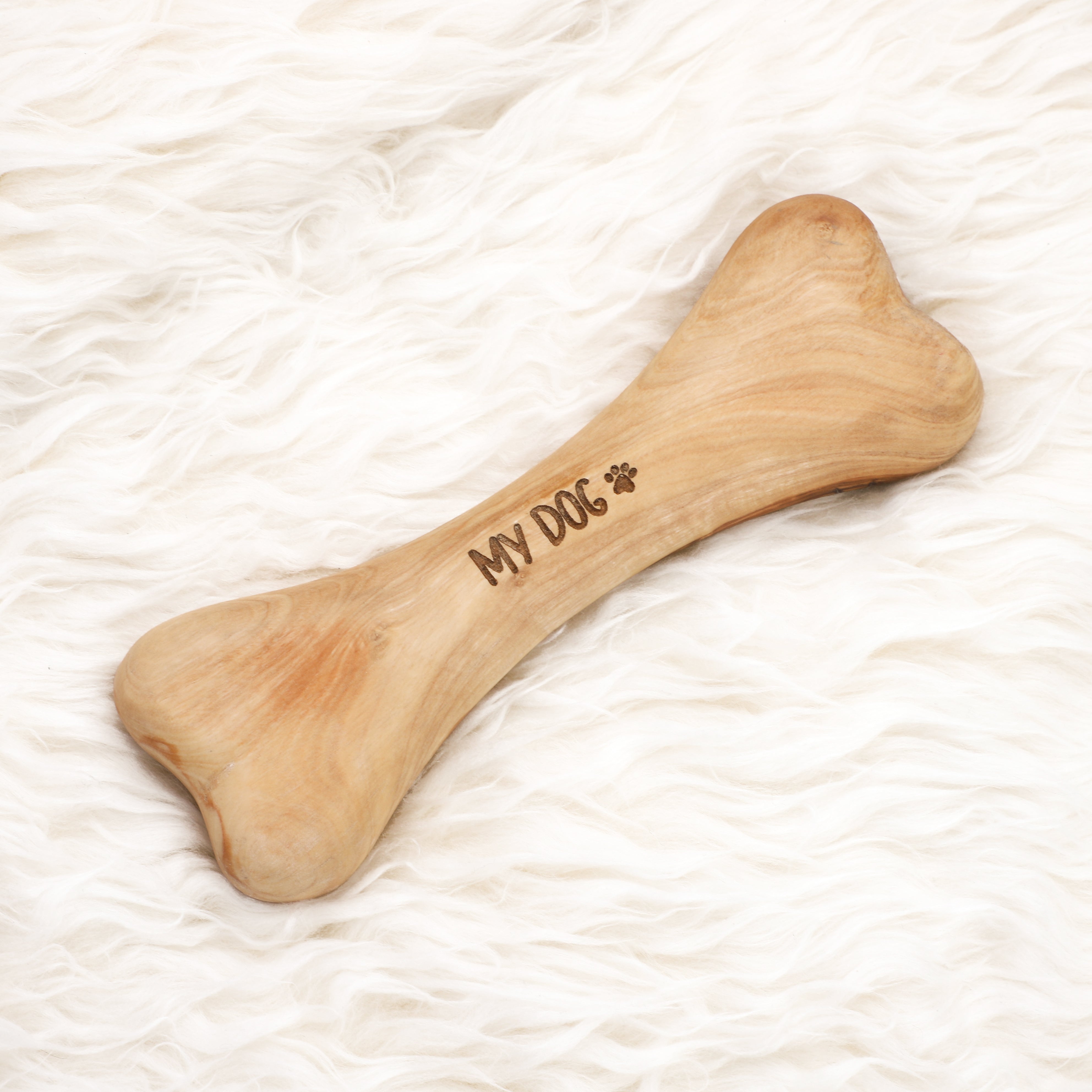 Handmade Olive Wood Dog Bone - ArtisRaw