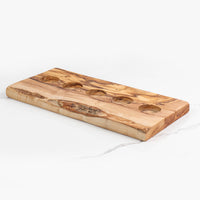 Olive Wood Tealight Tray – 5-Cup Long Board - ArtisRaw