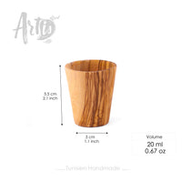 SHOT GLASS Olive Wood - ArtisRaw
