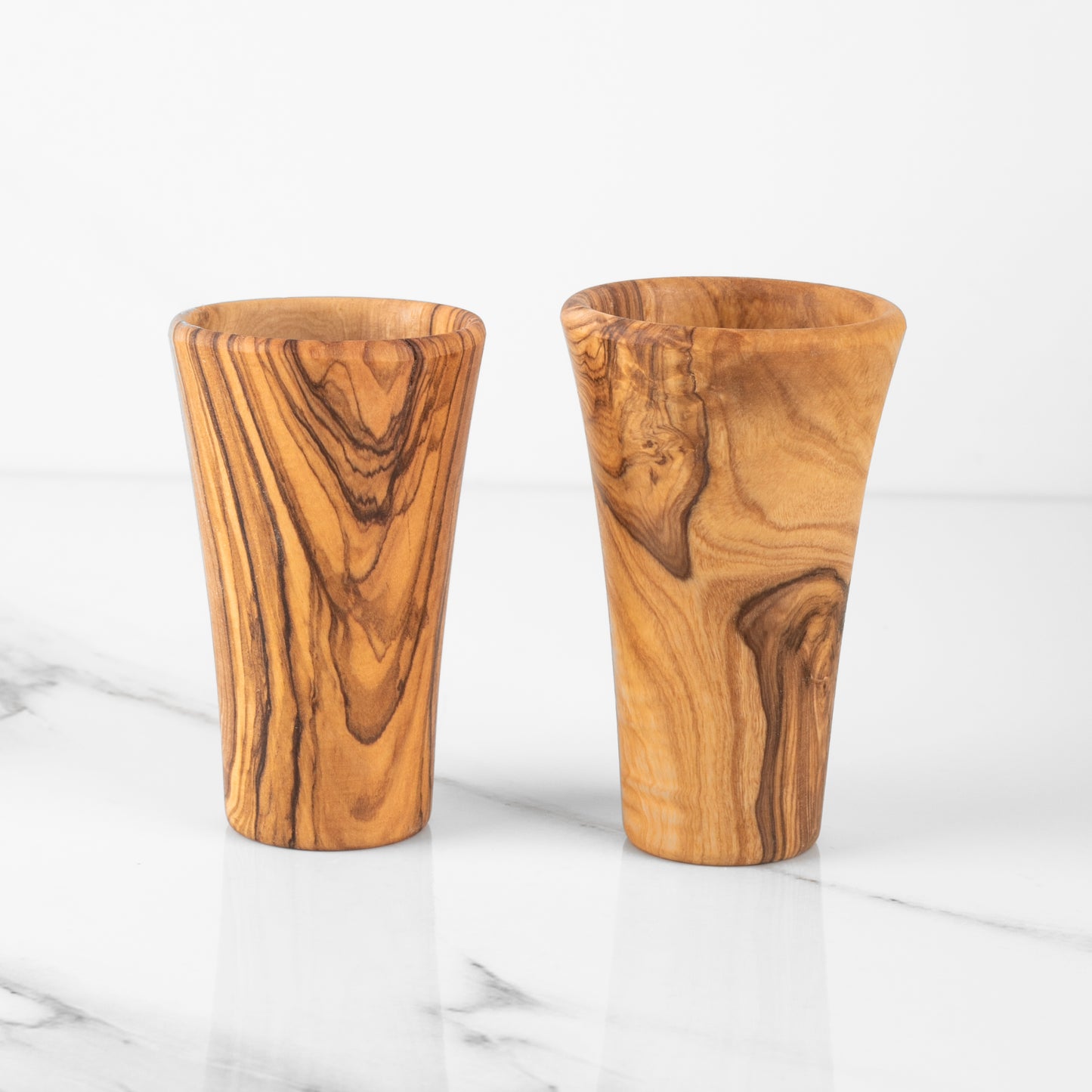 Medium Olive Wood Goblet – Stemless Wooden Drinking Cup, Handmade - ArtisRaw
