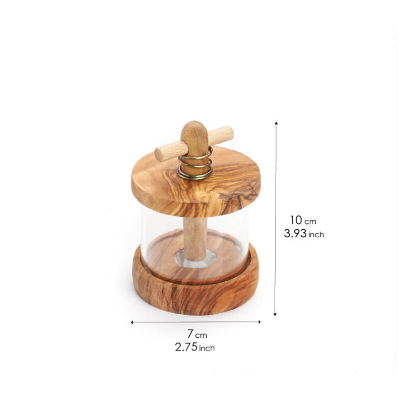 Mint Grinder Herb Grinder handmade Olive Wood - ArtisRaw