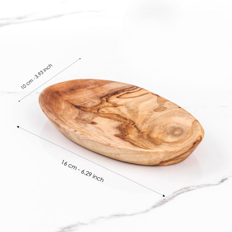 Set of 3 Handmade Small Wooden Dishes - ArtisRaw